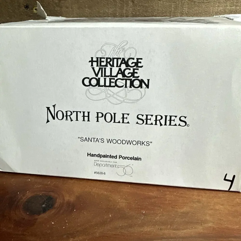 Santa's Woodworks Dept. 56 Heritage Village North Pole Series In Box